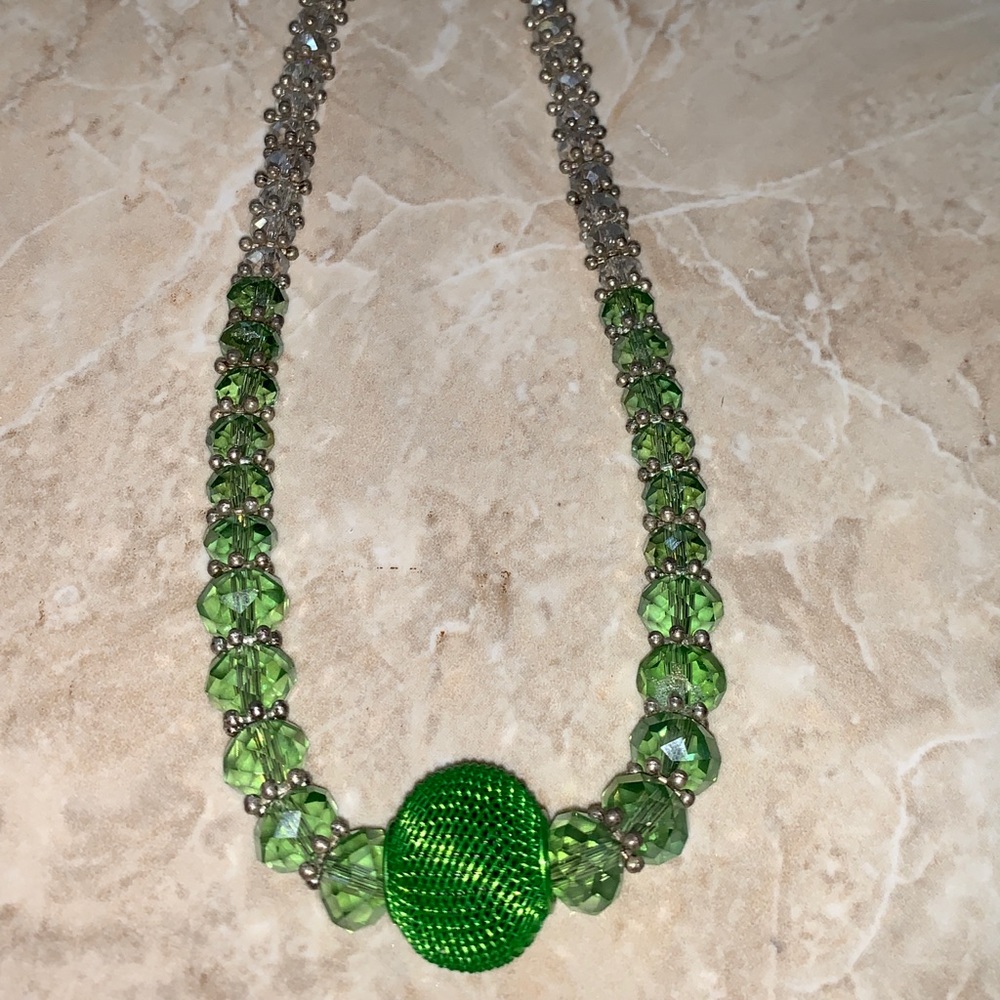 Crystal bead necklace - Picture 4 of 8